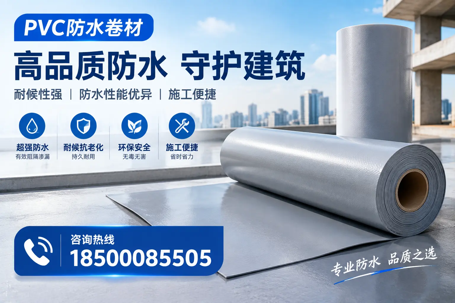 PVC防水卷材的防水效果评测，适合黄冈的科学依据
